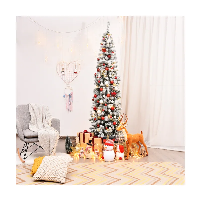2,25m Árbol de Navidad con 641 Ramas No Iluminado Planta Artificial Decoración