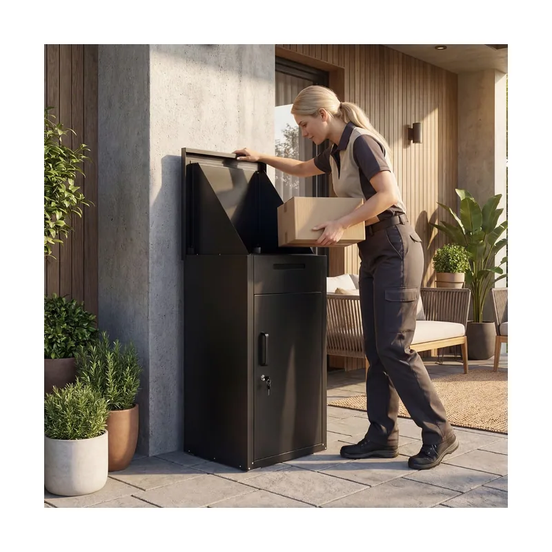 Caja Paquetes Exterior Acero Galvanizado Cerradura Codificada Tablero Antirrobo