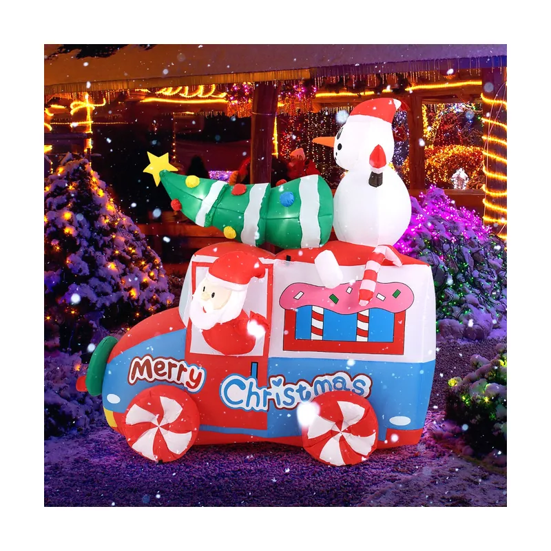Papá Noel Inflable de 177 cm en Coche
