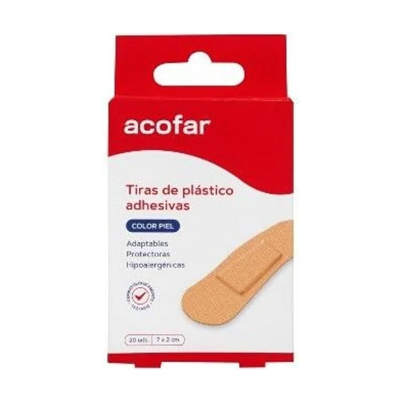 Tiritas Plastico Piel 20 uds