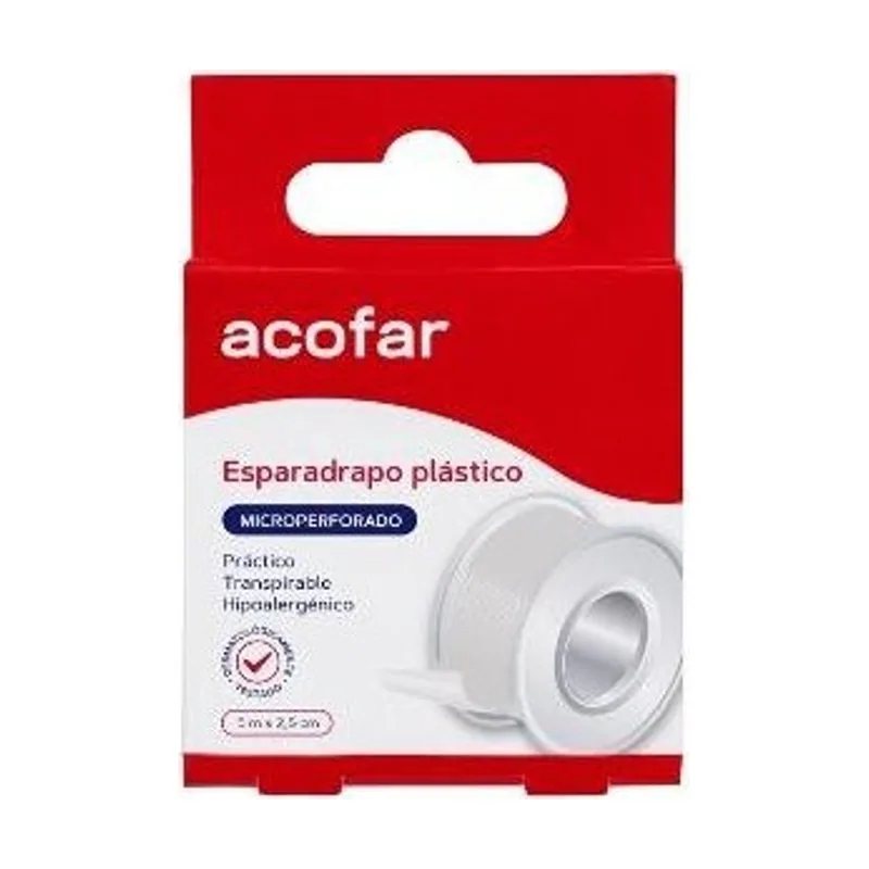 Esparadrapo Microperforado Plástico Blanco 5x2_5cm