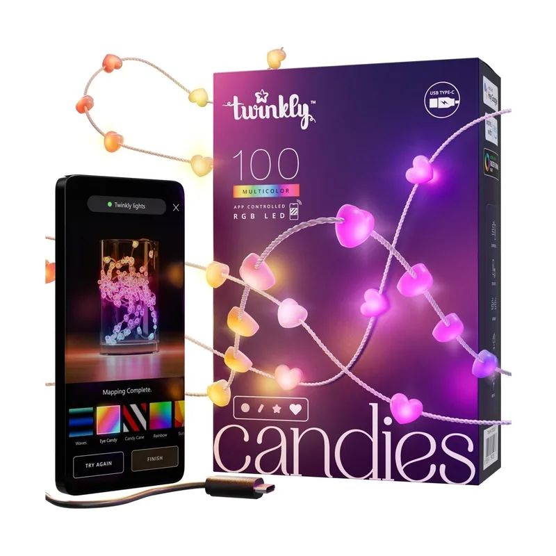 Candies Cadena de luces de Navidad con 100 LED RGB
