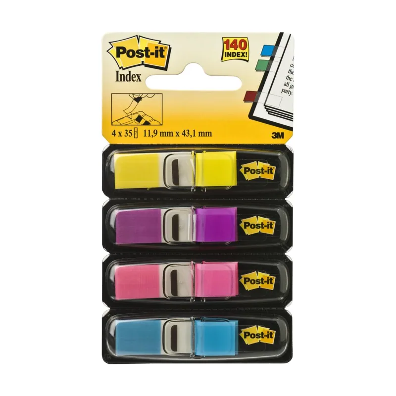 Banderitas separadoras 683-4ab dispensador 4 colores brillantes