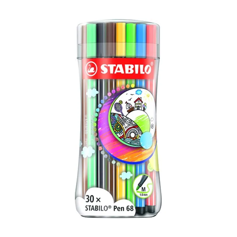 Rotulador fibra pen 68 sleeve pack estuche de 30