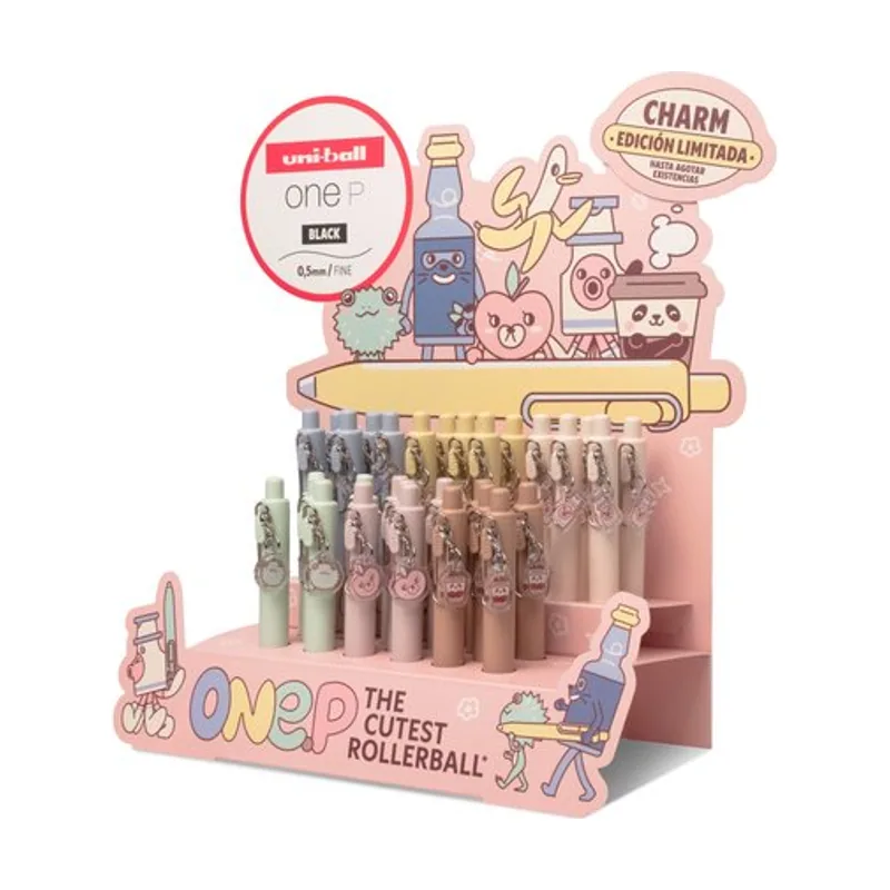 Roller gel rt. one p charms expositor de 30 6 col.