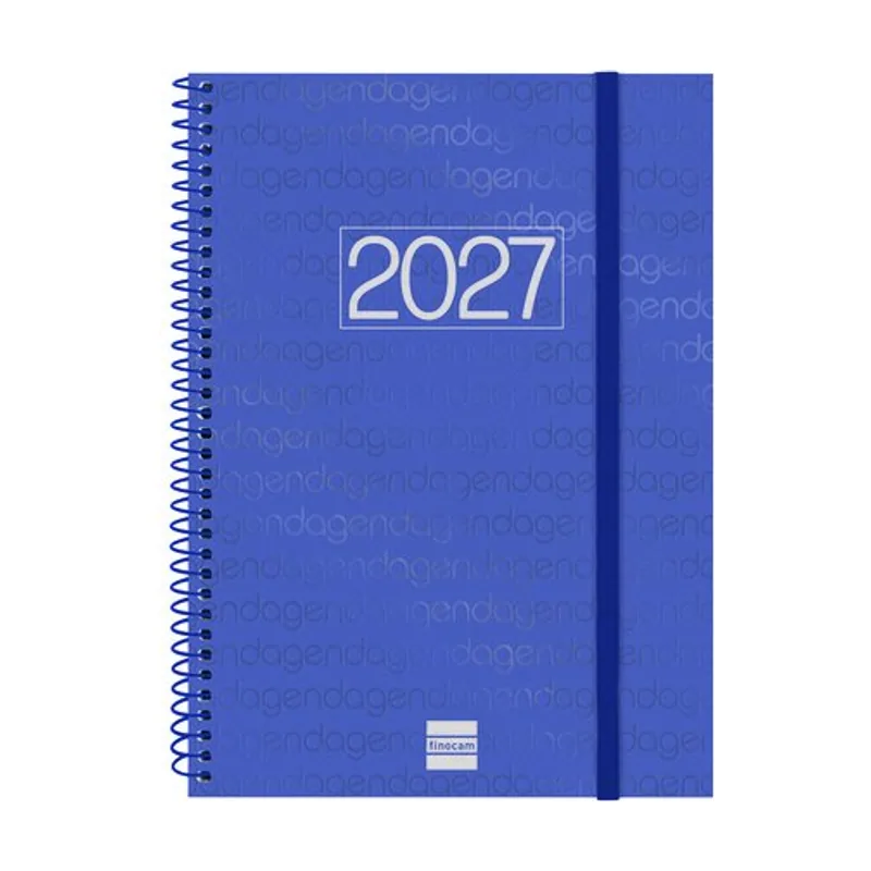 Agenda anual 2027 espiral basic year espiral tapa pp con goma e10 155x212 s/vv
