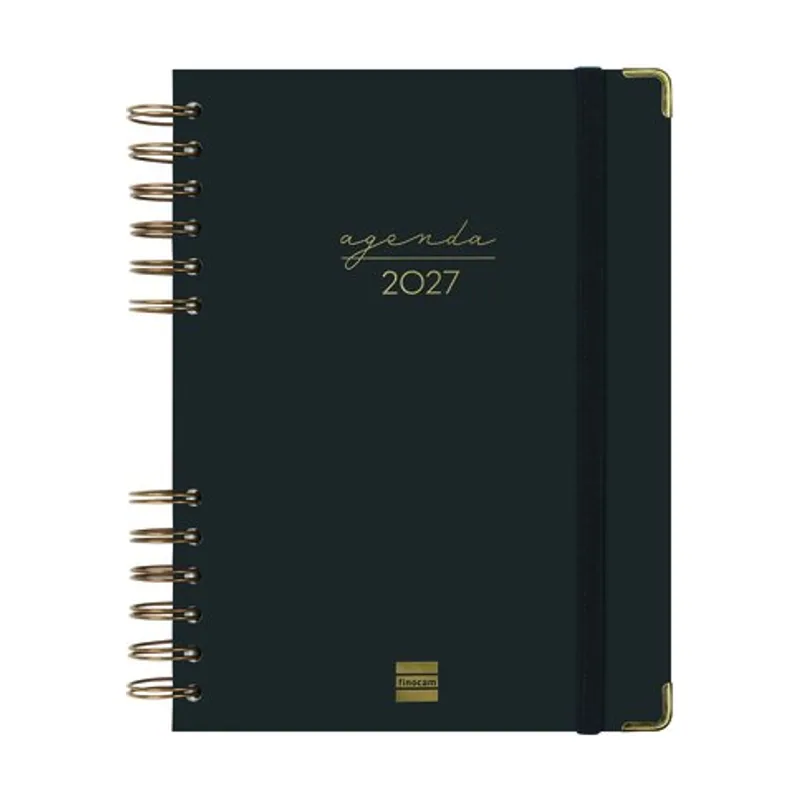Agenda anual 2027 espiral trendy alma wire-o tapa dura con goma e10 155x212 dp