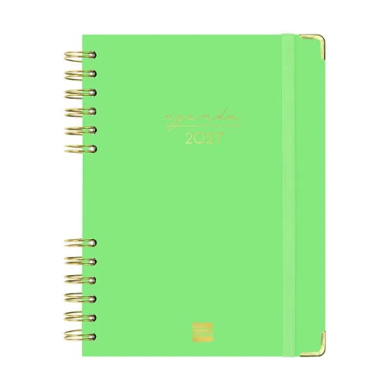 Agenda anual 2027 espiral trendy alma wire-o tapa dura con goma e10 155x212 d/p