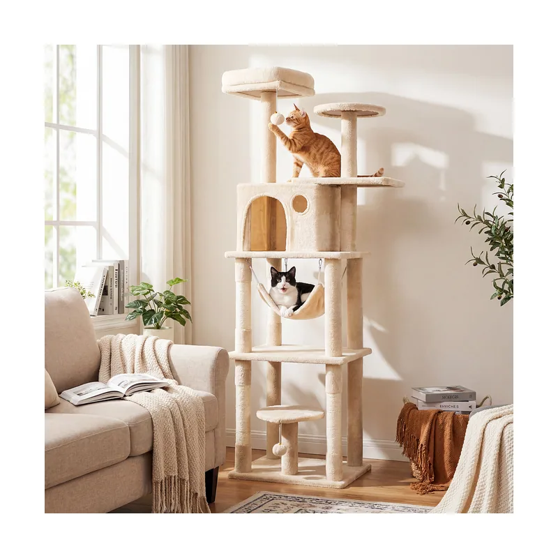 Árbol para Gatos con Postes de Sisal Casa Columpio