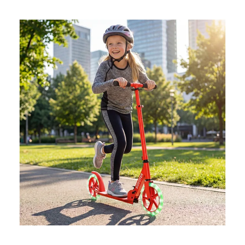 Patinete con Plataforma de Aluminio Manillar Regulable en 3 Posiciones 100 kg Rosa SP38153RE