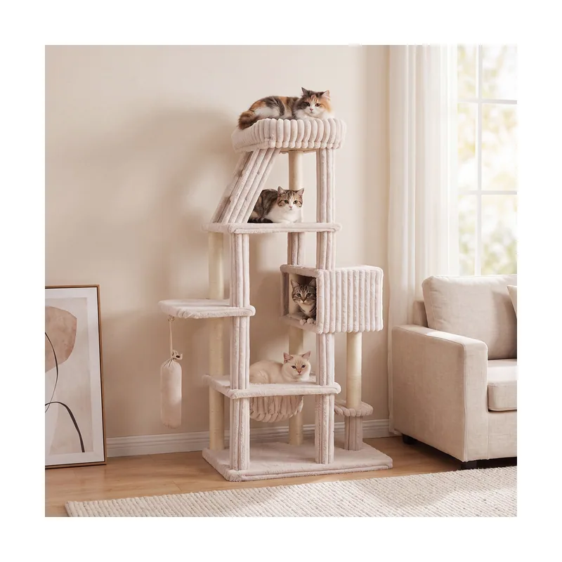 Árbol para Gatos Grande con Escalera Hamaca
