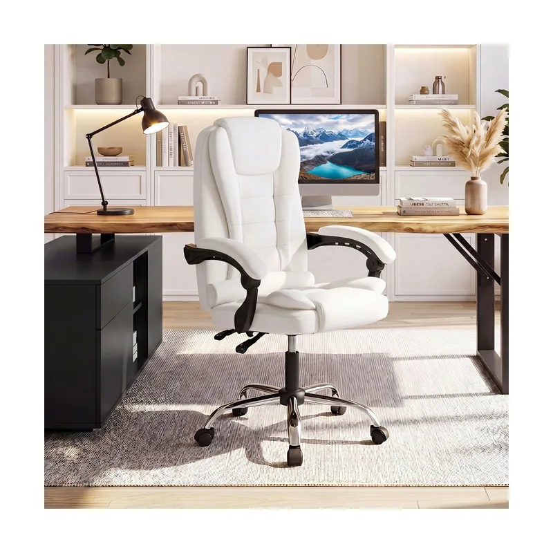 Silla Ergonómica para Oficina de Tela Ajustable Reclinable 90-135°