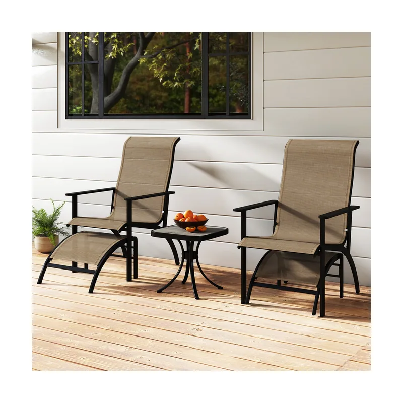 Juego de Muebles de Jardín de 5 Piezas Sillas Ergonómicas