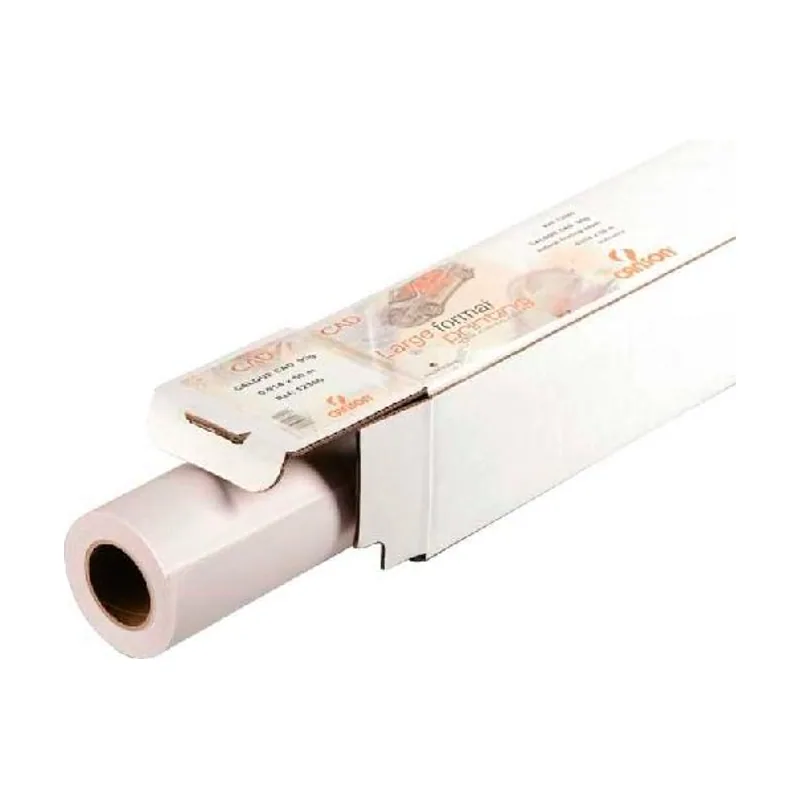 Papel vegetal satén técnico para cad 95gr rollo plotter 914mmx50m