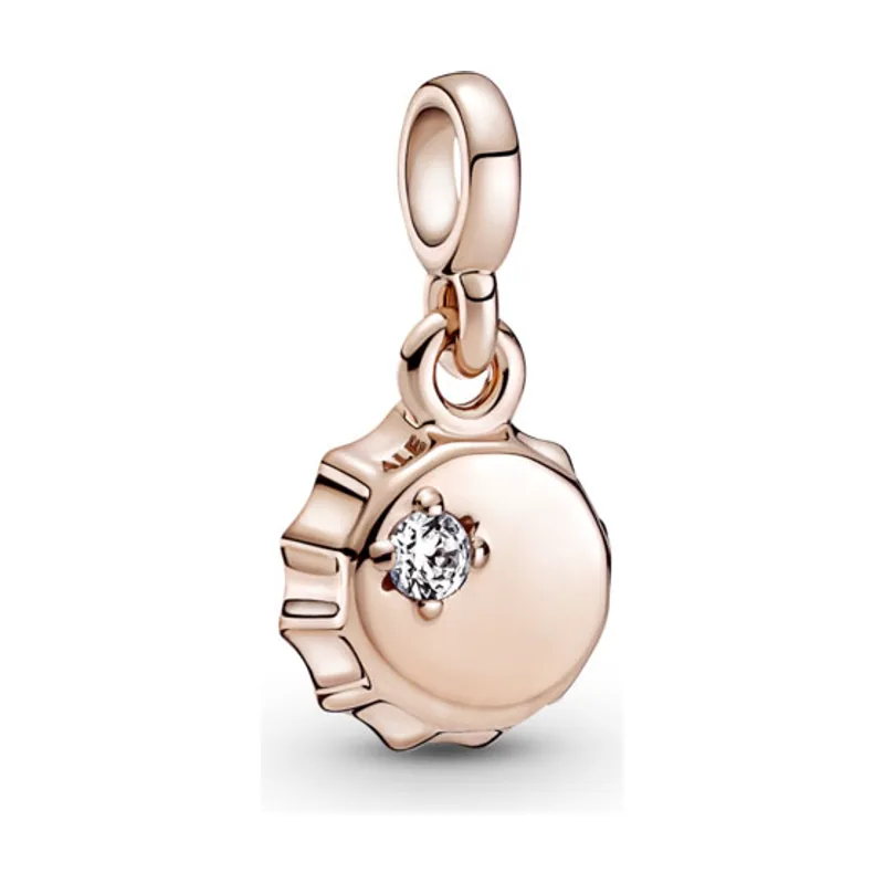 Me ME Charm Colgante con recubrimiento en oro rosa de 14k Tapón de la Suerte 789661C01