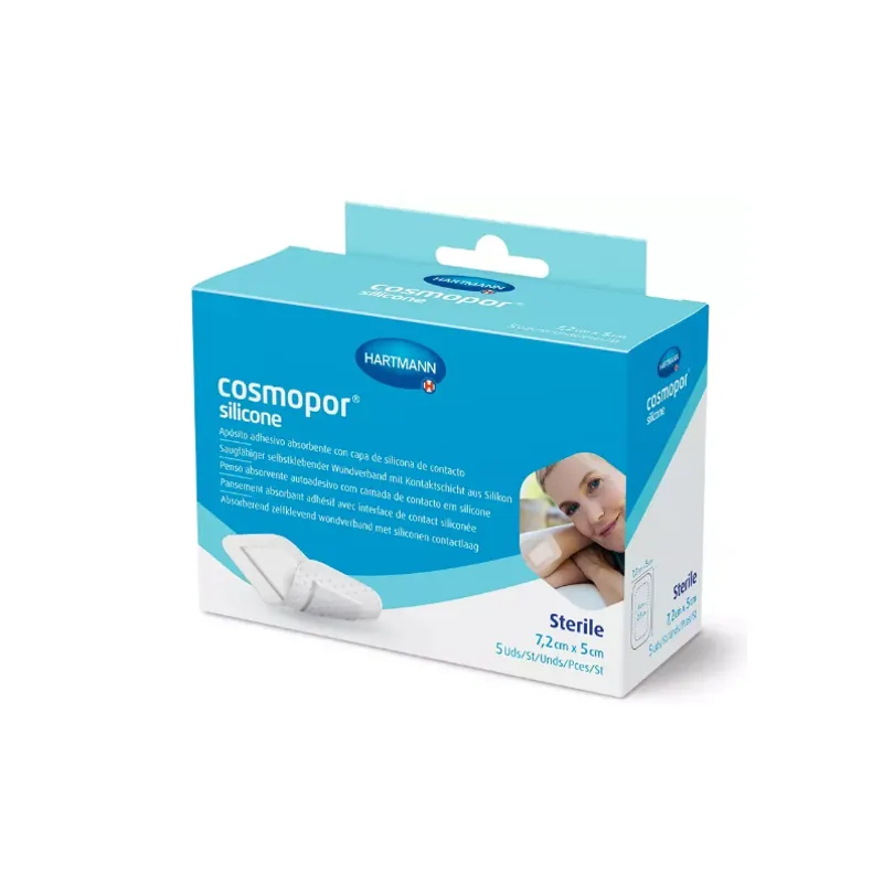 Cosmopor Silicone Apósito Estéril 7,2x5cm 5 uds