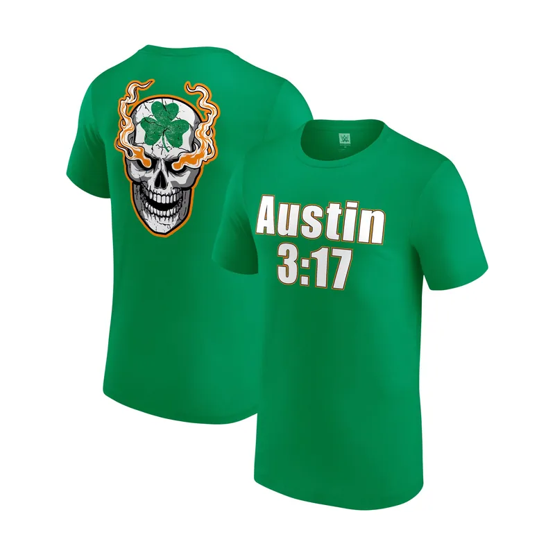 Camiseta WWE "Stone Cold" Steve Austin 3:17 del Día de San Patricio para hombre - Verde
