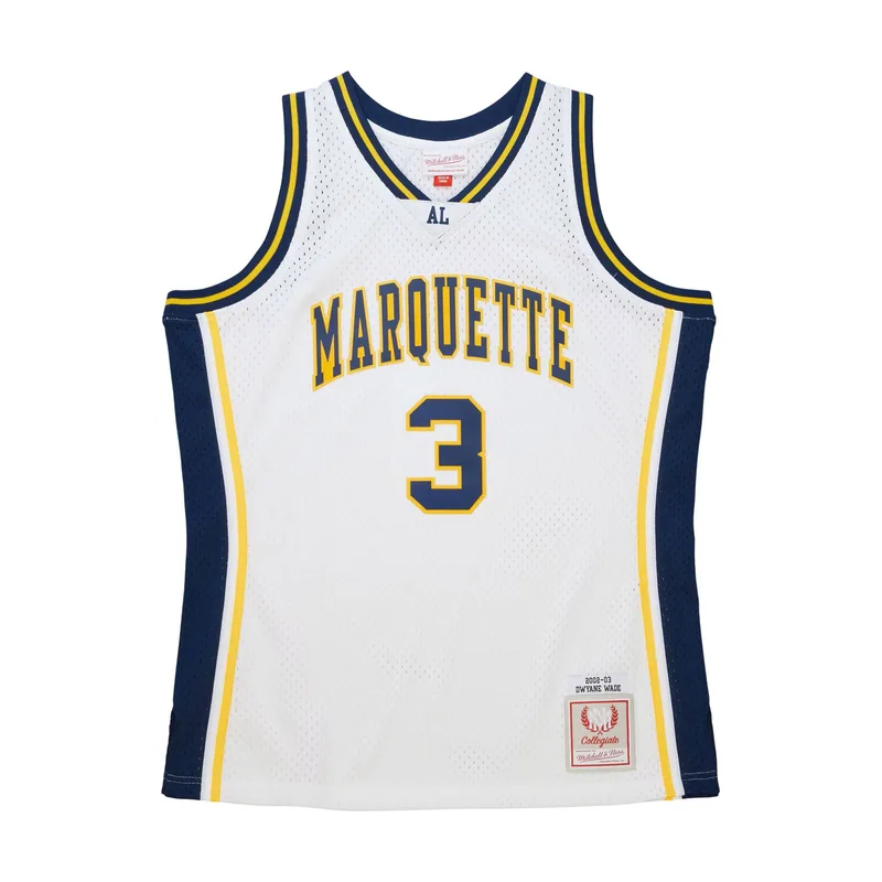 Marquette University Dwyane Wade 2002 Camiseta Auténtica - Blanco