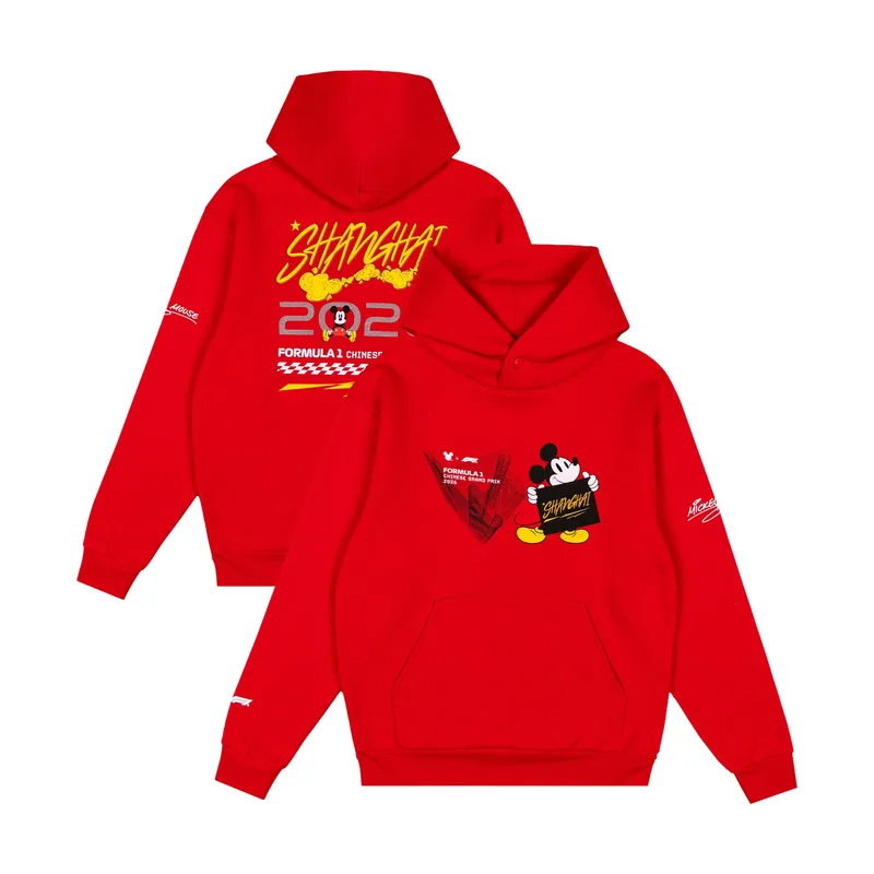 Sudadera con capucha Fórmula 1 X Disney Edición Especial del GP de China unisex - Roja