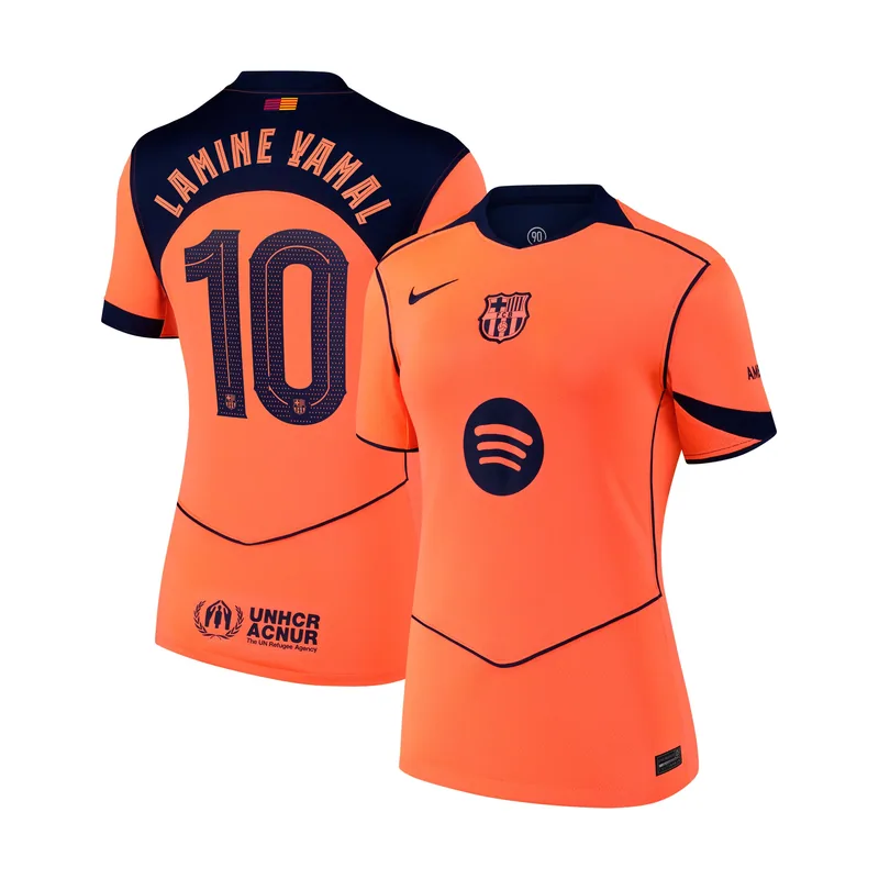 Camiseta Stadium de la 3ª equipación del Barcelona 2025-26 - Mujer Dorsal de la Copa Lamine Yamal 10