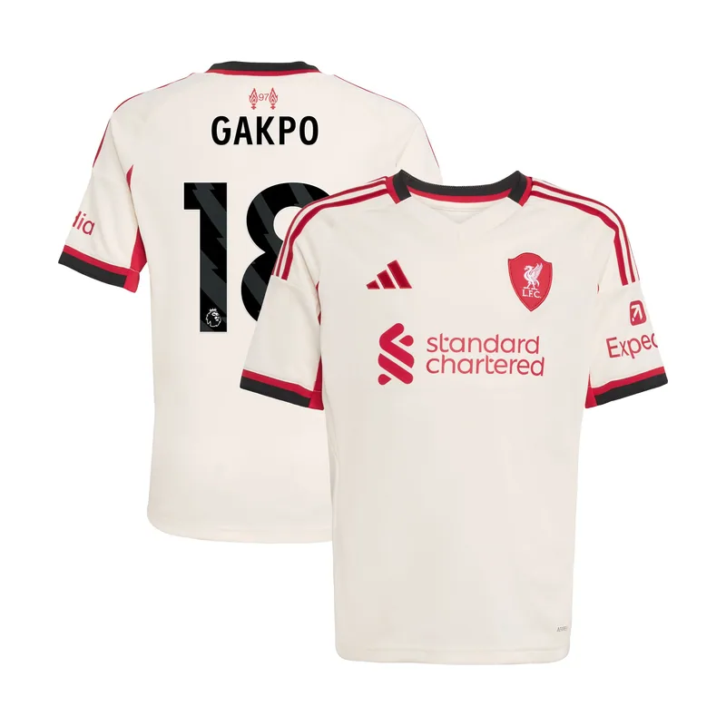 Camiseta de la 2ª equipación del Liverpool - Niños con dorsal Gakpo 18