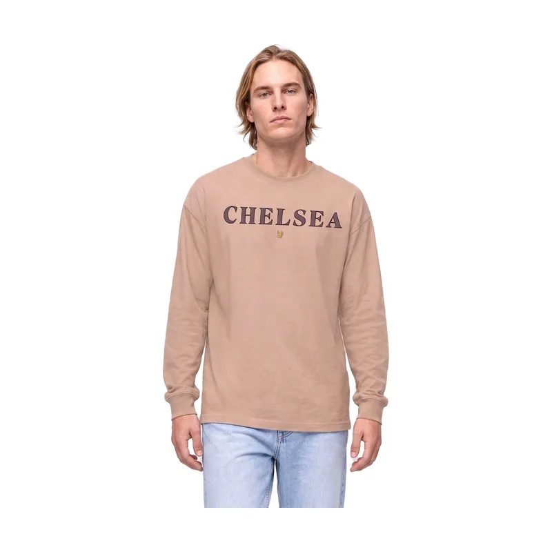 Camiseta Chelsea Heavyweight de manga larga - Gris topo cálido
