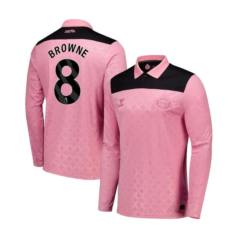 Camiseta de visitante del Sunderland x Elvis 2026/27 - Manga larga con dorsal Browne 8