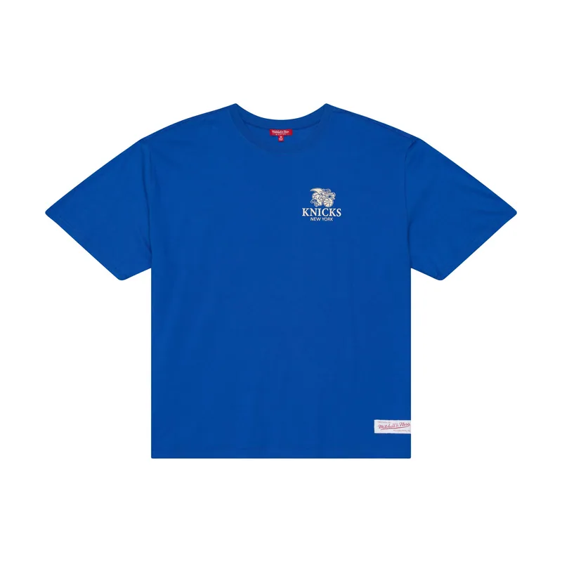 Camiseta básica azul de los New York Knicks para mujer de Mitchell & Ness