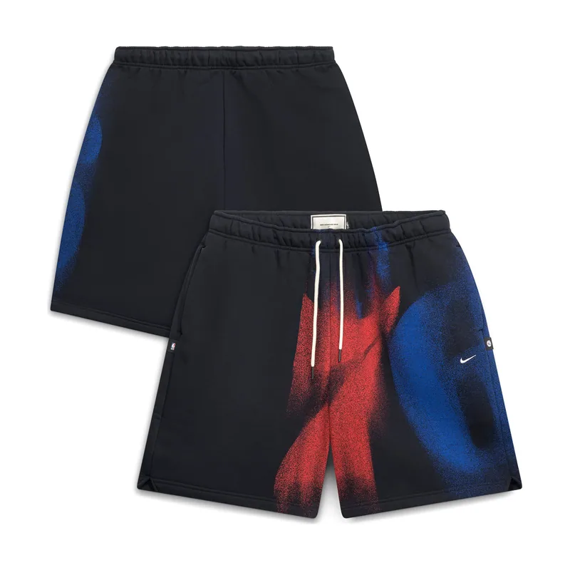 Pantalones cortos de felpa negros de 7" de los Philadelphia 76ers (temporada 2026/27) para hombre