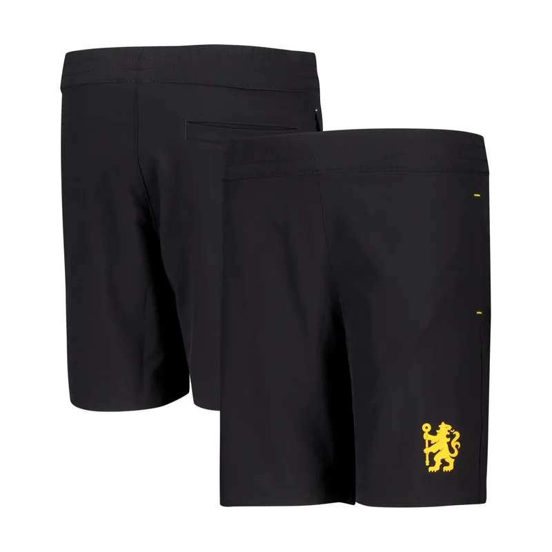 Pantalones cortos tejidos Chelsea Motion infantil - Negro/Dorado