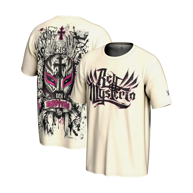 Camiseta Graffiti Mask del Rey Mysterio - Crema