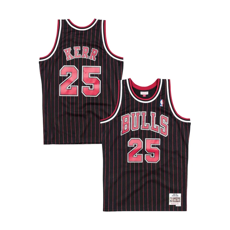 Camiseta Auténtica Swingman Chicago Bulls Steve Kerr 95-96 - Negro