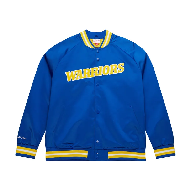Chaqueta de satén ligera Golden State Warriors para hombre - Azul Rey