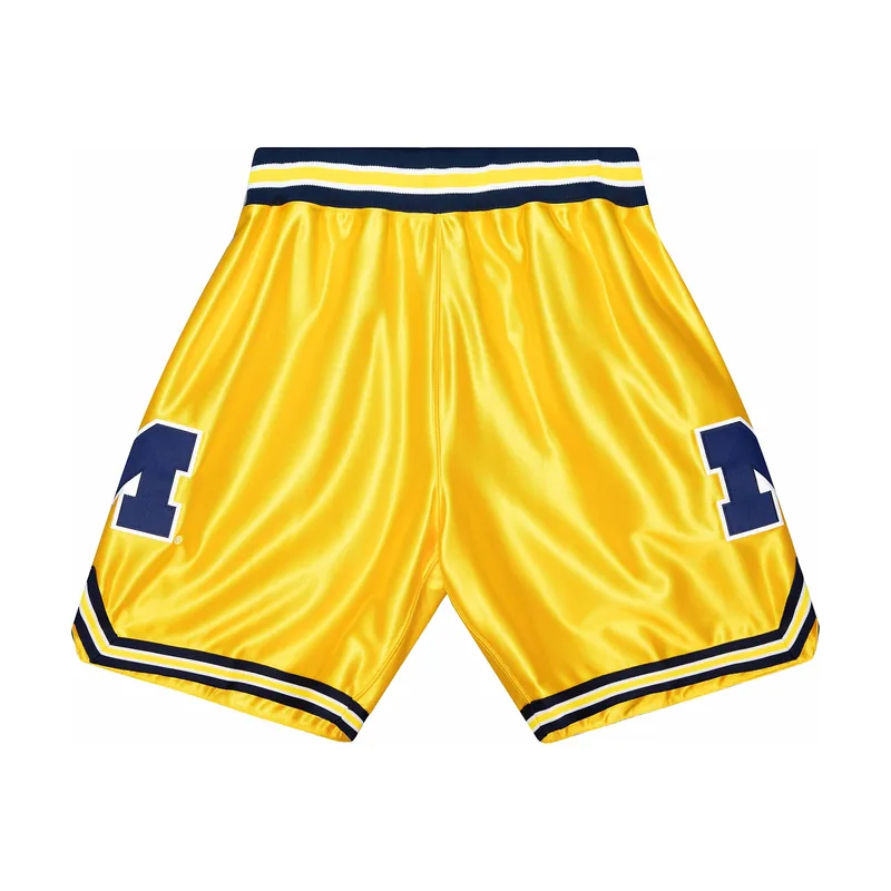 Pantalones cortos Michigan Wolverines 1991 - Maíz para hombre - Amarillo