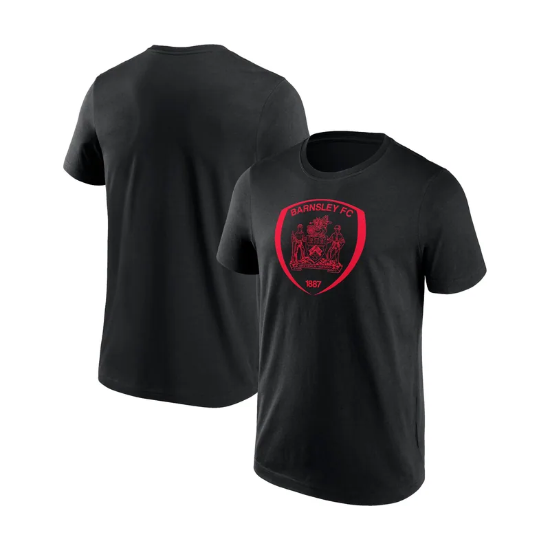 Camiseta gráfica con el logotipo primario de Barnsley para hombre - Negro