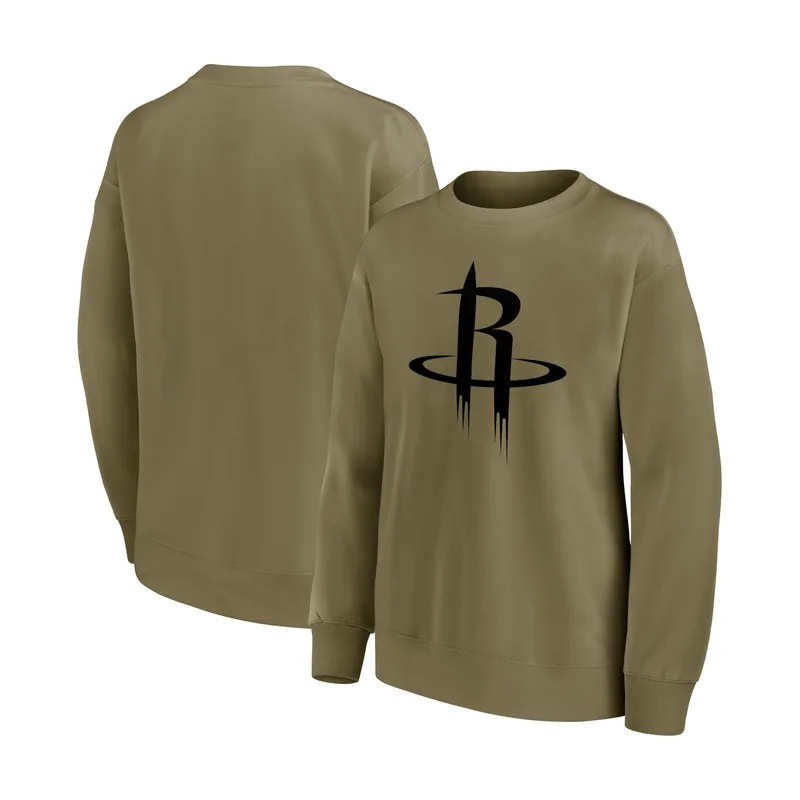 Sudadera extragrande con gráfico monocromático y logo de los Houston Rockets Branded para mujer