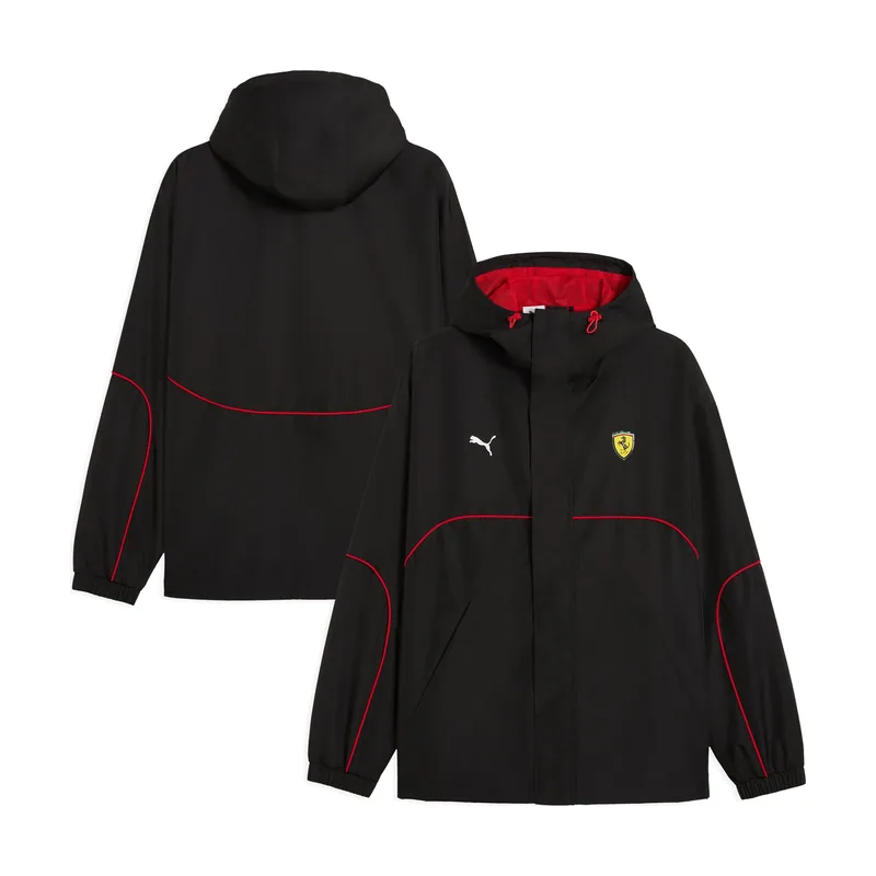 Chaqueta impermeable Scuderia Ferrari - Negra
