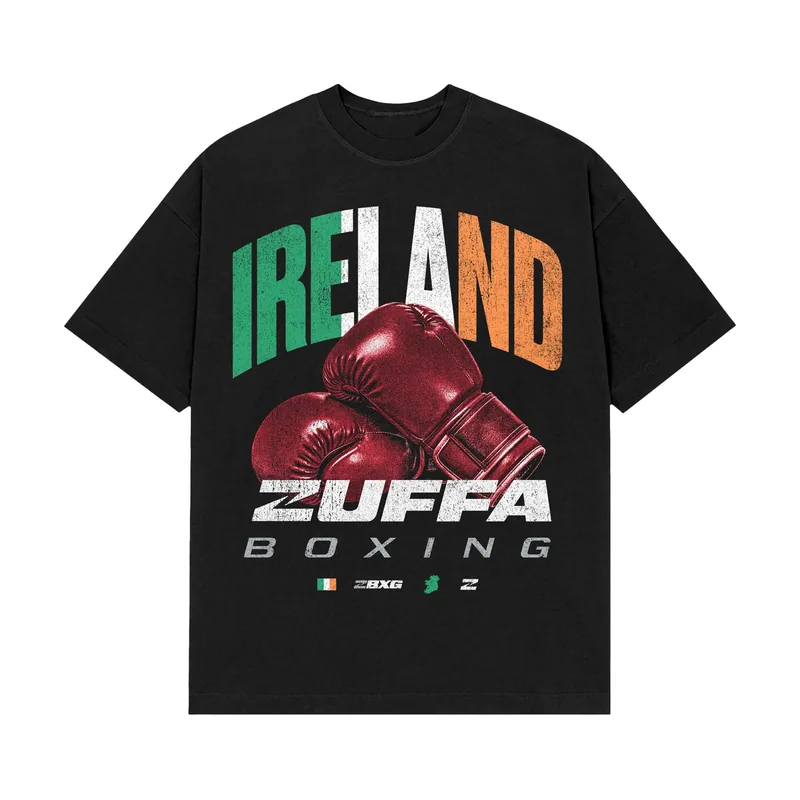 Camiseta de boxeo Zuffa negra para hombre, de Irlanda