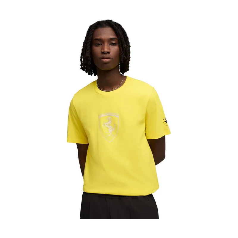 Camiseta Ferrari Tonal Shield de Puma - Amarillo