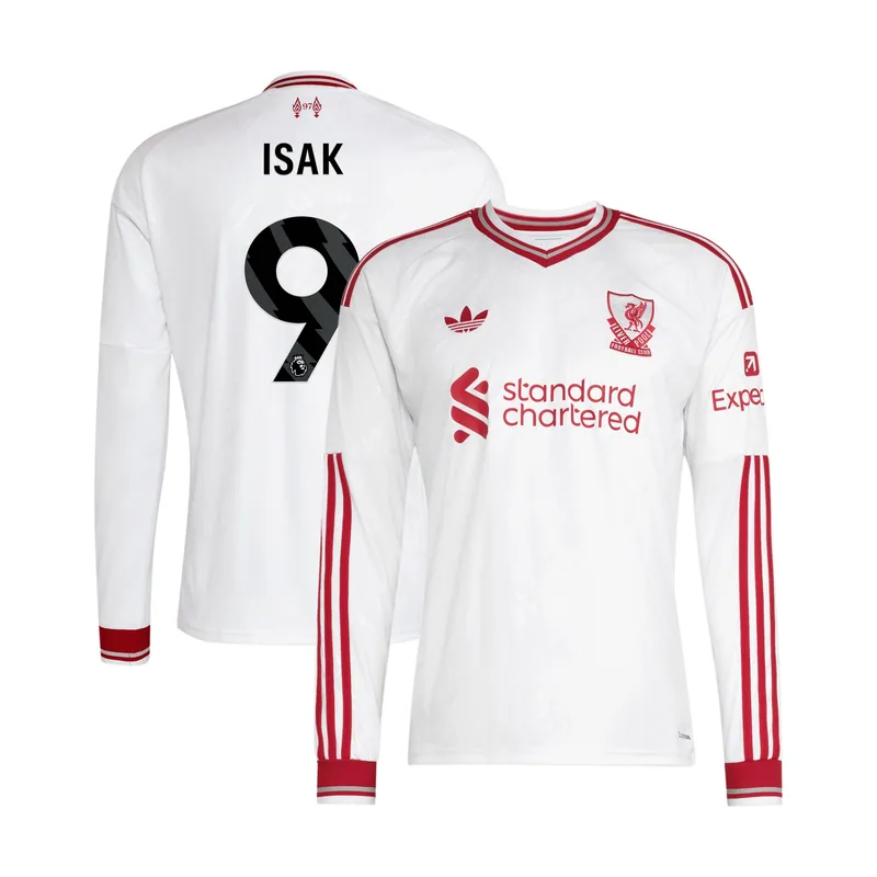 Camiseta de la 2ª equipación del Liverpool 2026-27 - Niños - Manga larga con dorsal Isak 9