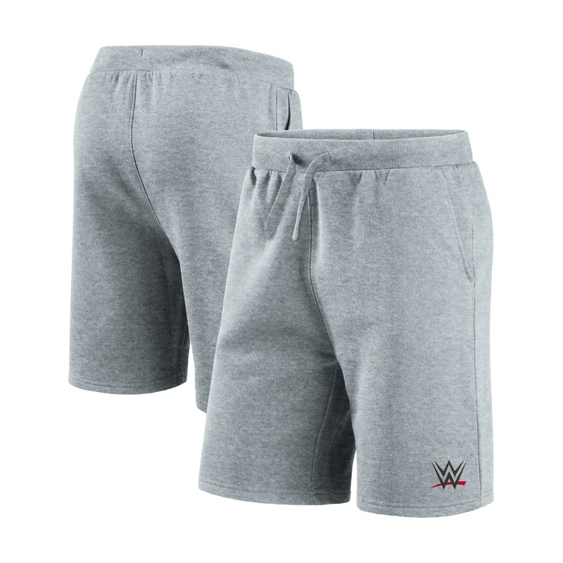 Pantalón corto deportivo con logo principal de WWE para hombre - Gris