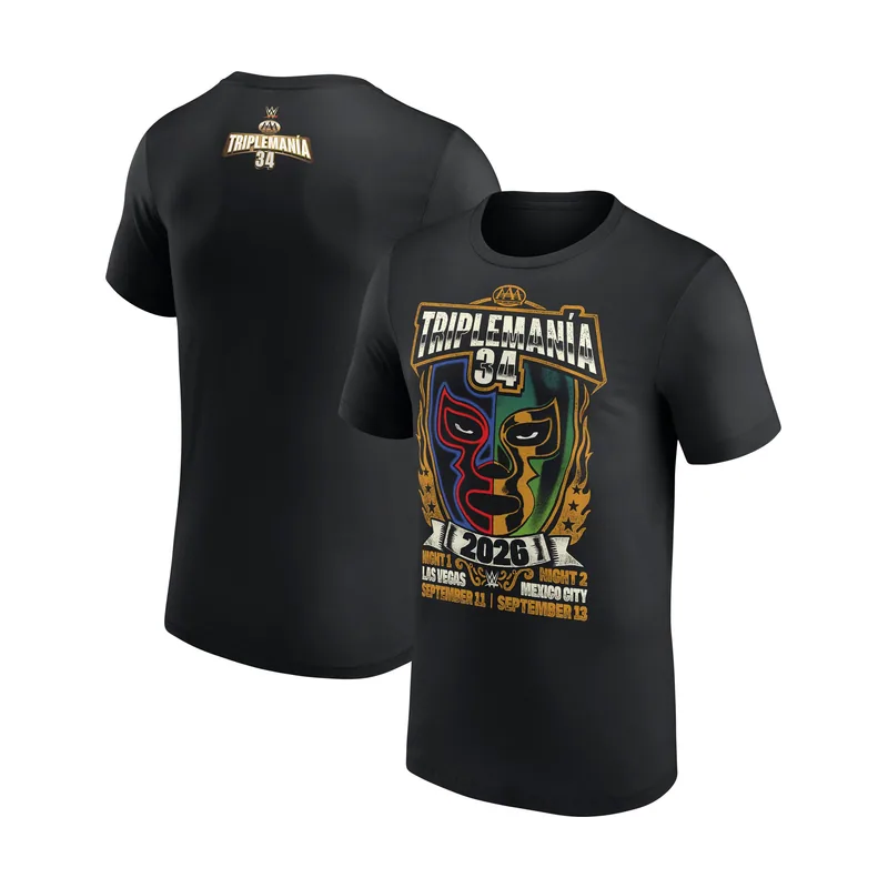Camiseta Dual Lucha Mask de WWE AAA Triplemanía 34 para hombre