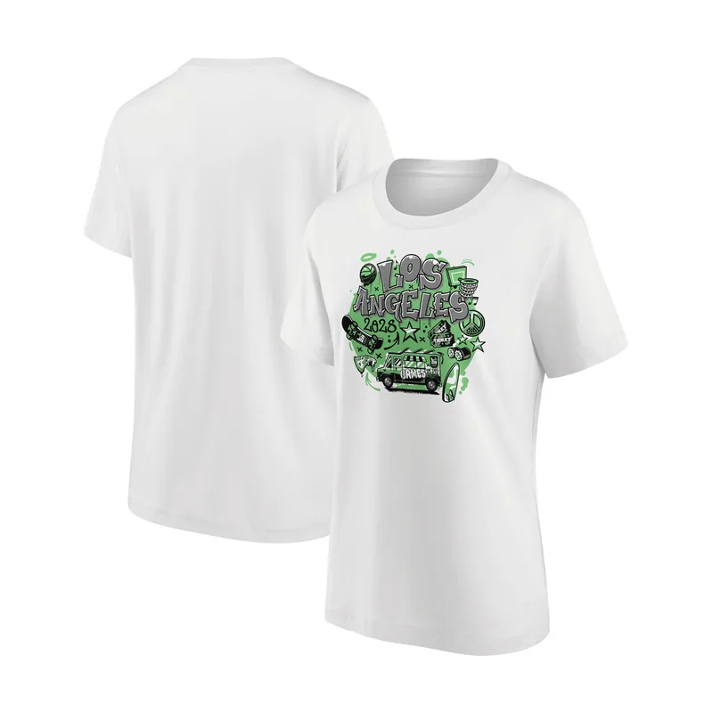 Camiseta gráfica LA 2028 XXXIV para mujer - Blanco
