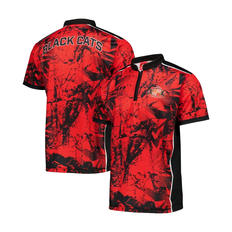 Camiseta de dardos del Sunderland para hombre - Roja/Negra