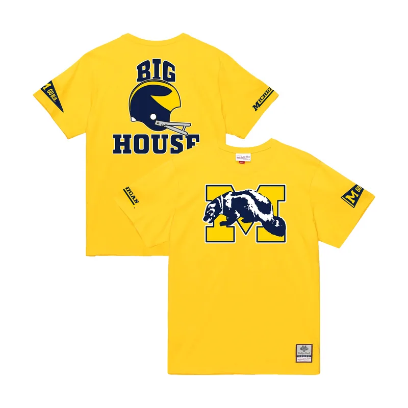 Camiseta Michigan Wolverines Team Origins Top Michigan para hombre - Amarilla