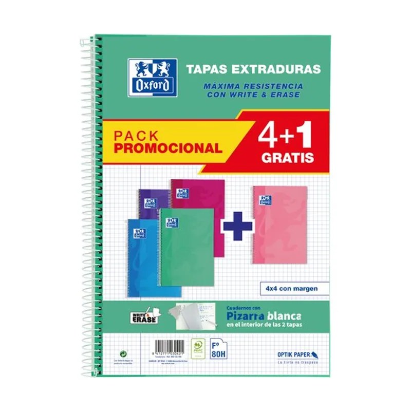 Bloc school tapa extra fº 80h cuadric.4x4