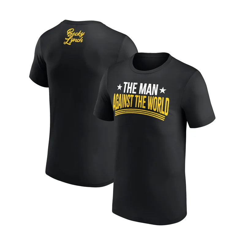 Camiseta WWE Becky Lynch El hombre contra el mundo para hombre - Negro