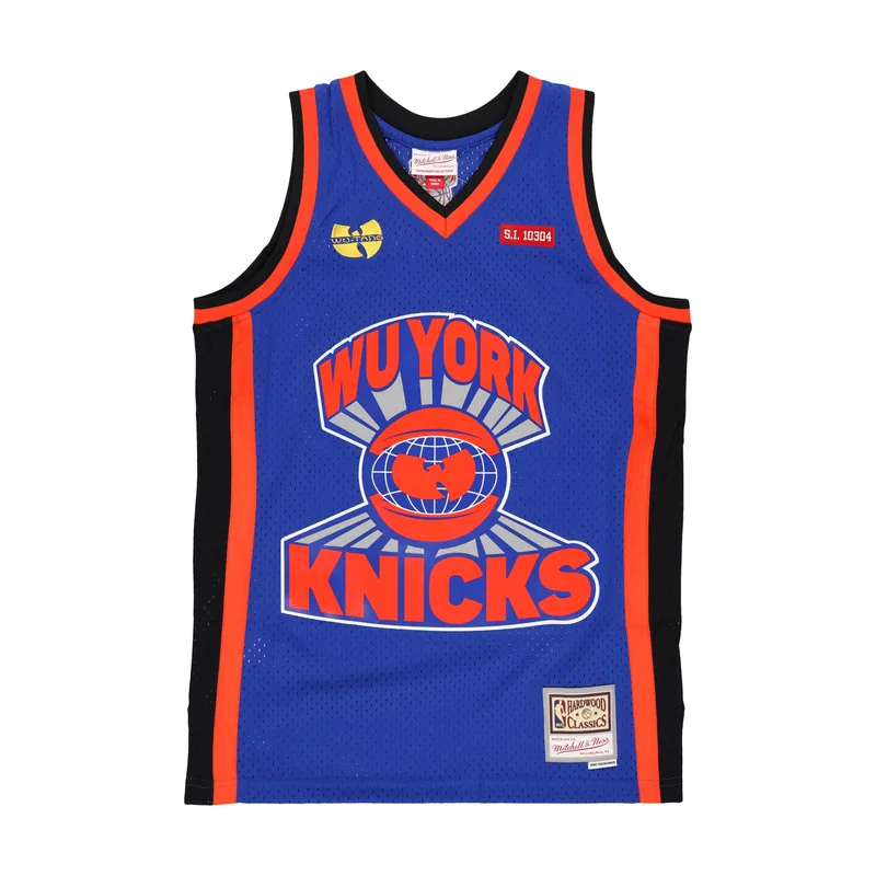 Camiseta New York Knicks X Wu Tang Shaolin BR NBA Remix - Azul Real