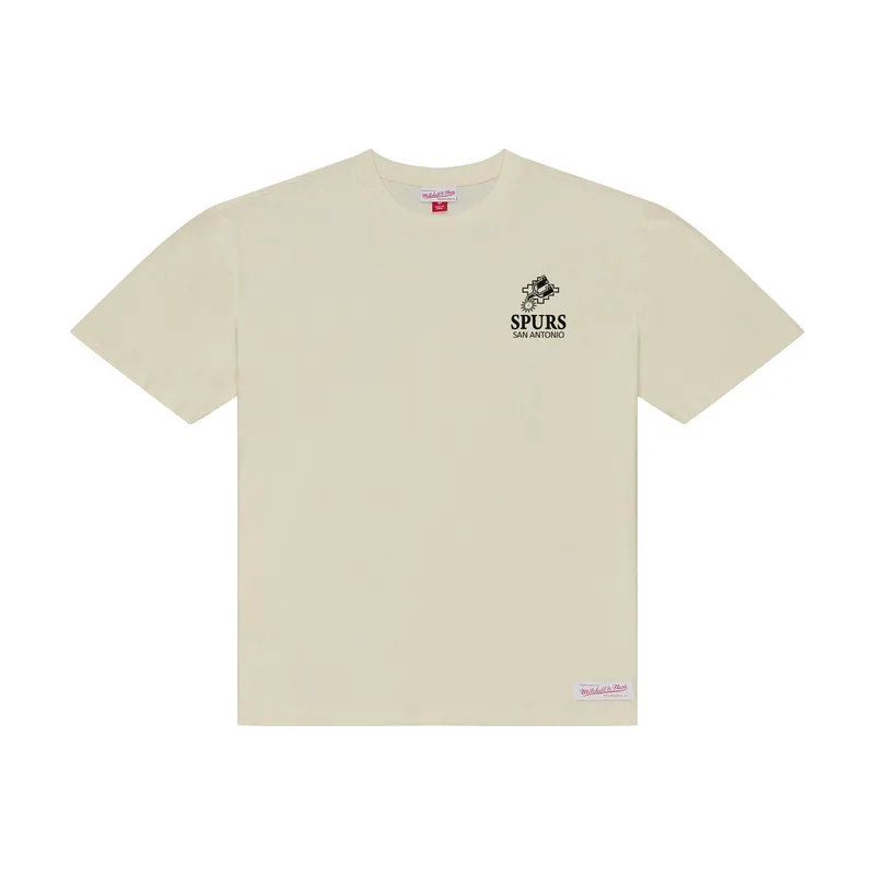 Camiseta Core Essentials color crema para hombre de los San Antonio Spurs