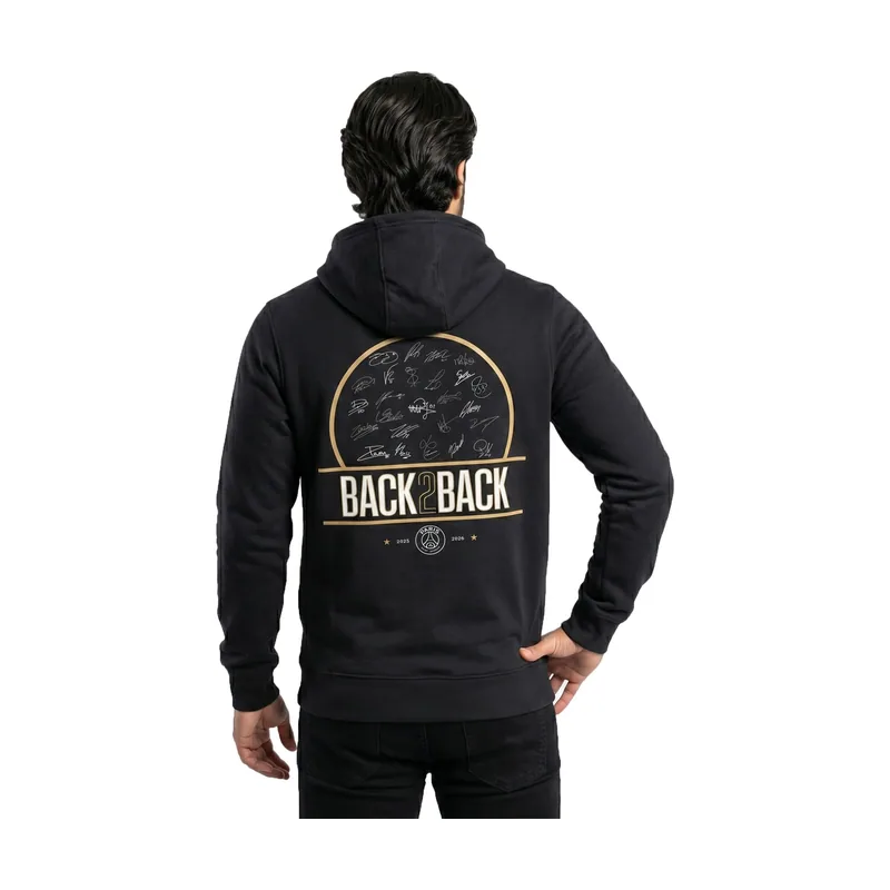 Sudadera con capucha PSG Campeones de Europa Signature Roster - Negro